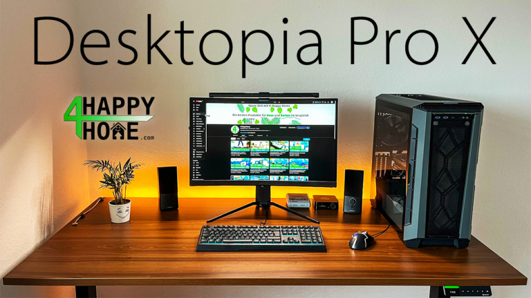 Ergotopia - Desktopia Pro X-im-Test-160-x-80-cm-Nussbaum -Höhenverstellbarer Schreibtisch