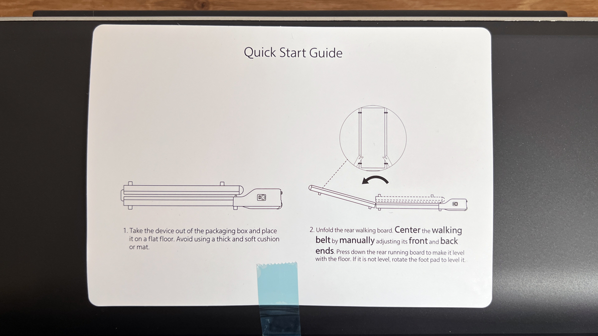 Der-Quick-Start-Guide,-der-am-Z1-hängt,-wenn-man-es-das-erste-Mal-auspackt