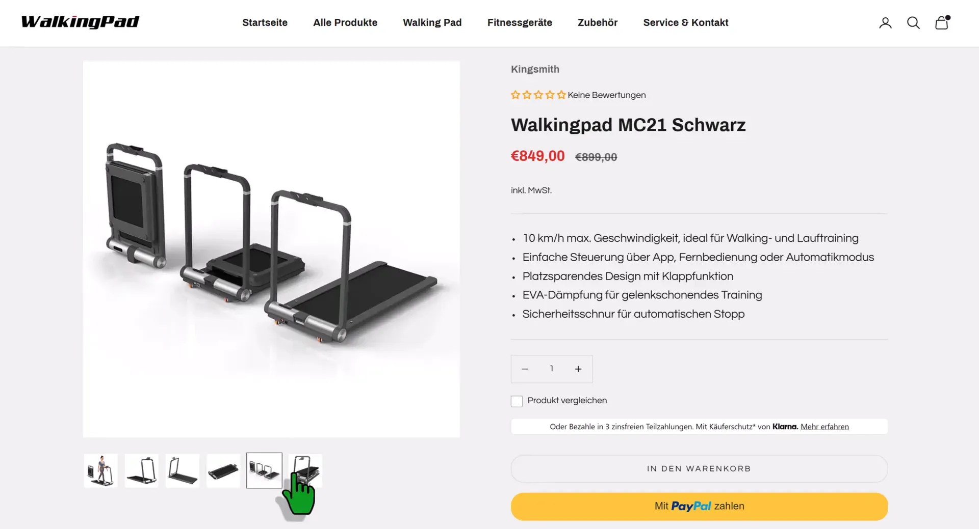 Drucksensoren des WalkingPad MC21