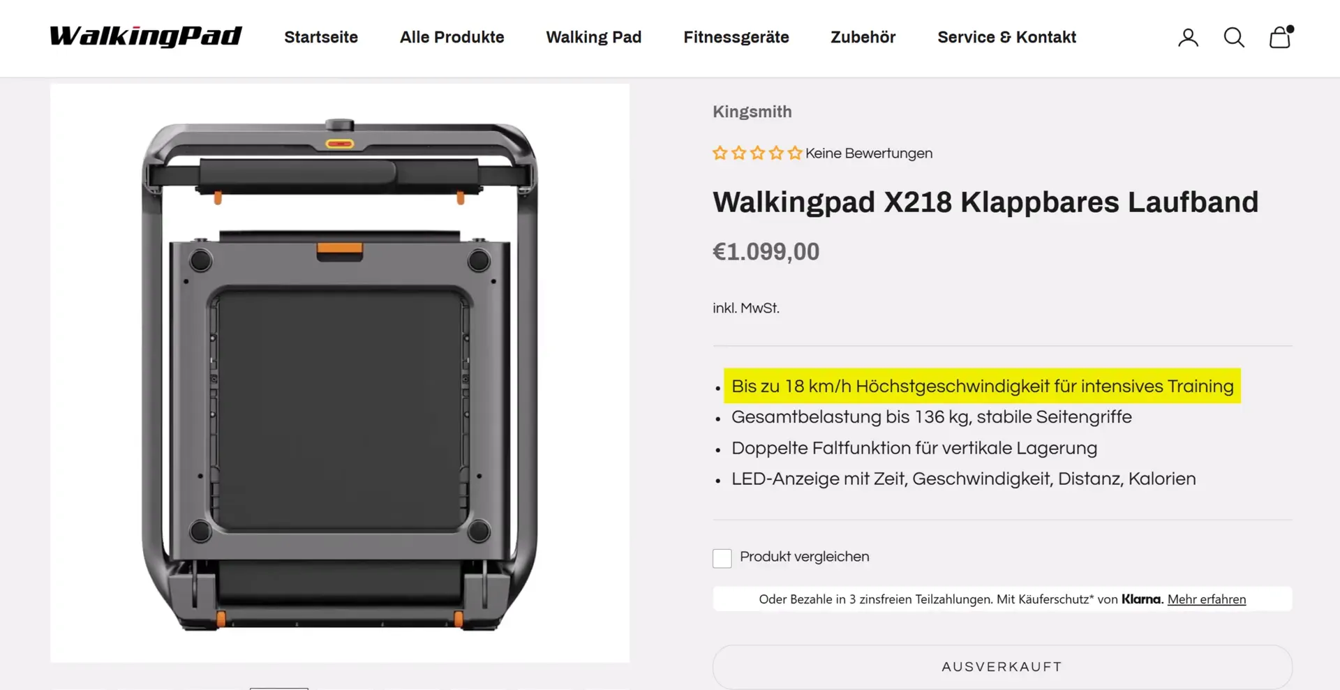 WalkingPad X218 Display