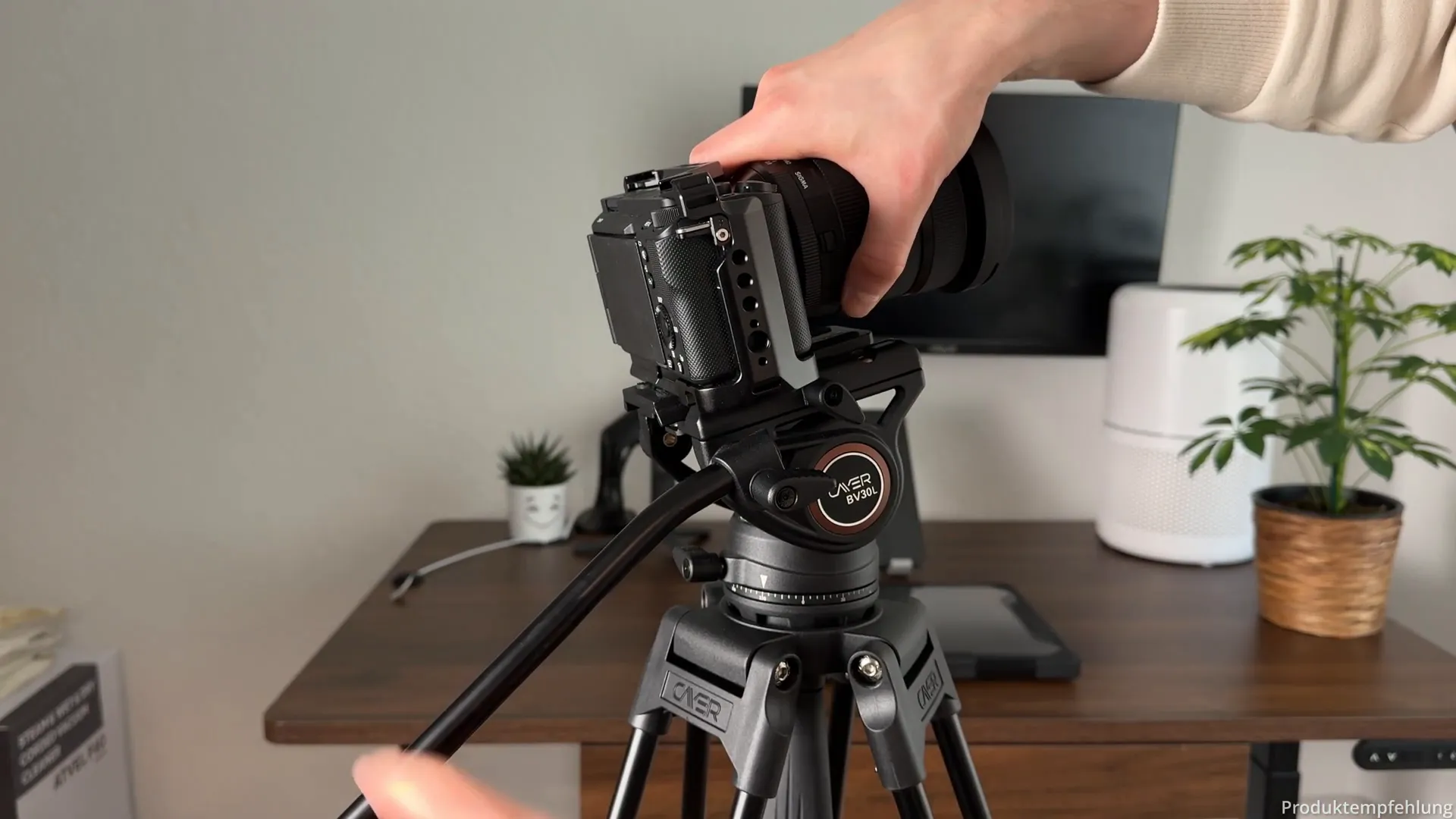 Fluidkopf des Cayer BV30L Video-Stativs