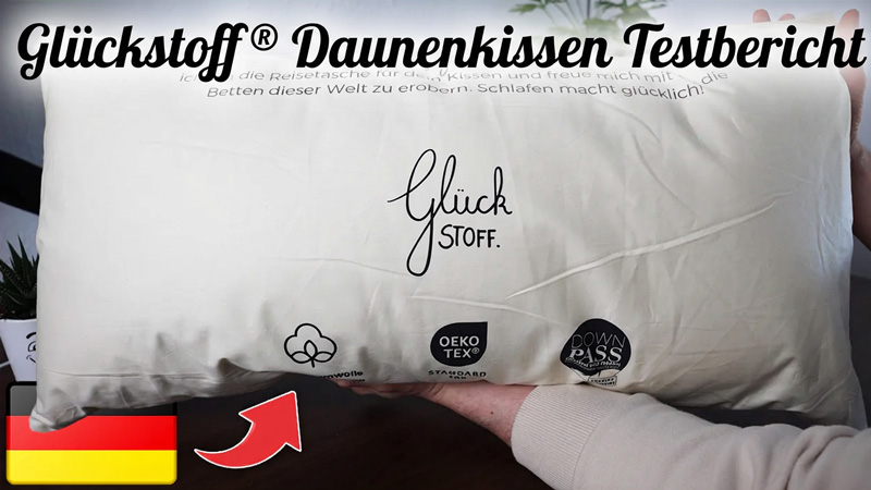 Glueckstoff Daunenkissen Testbericht