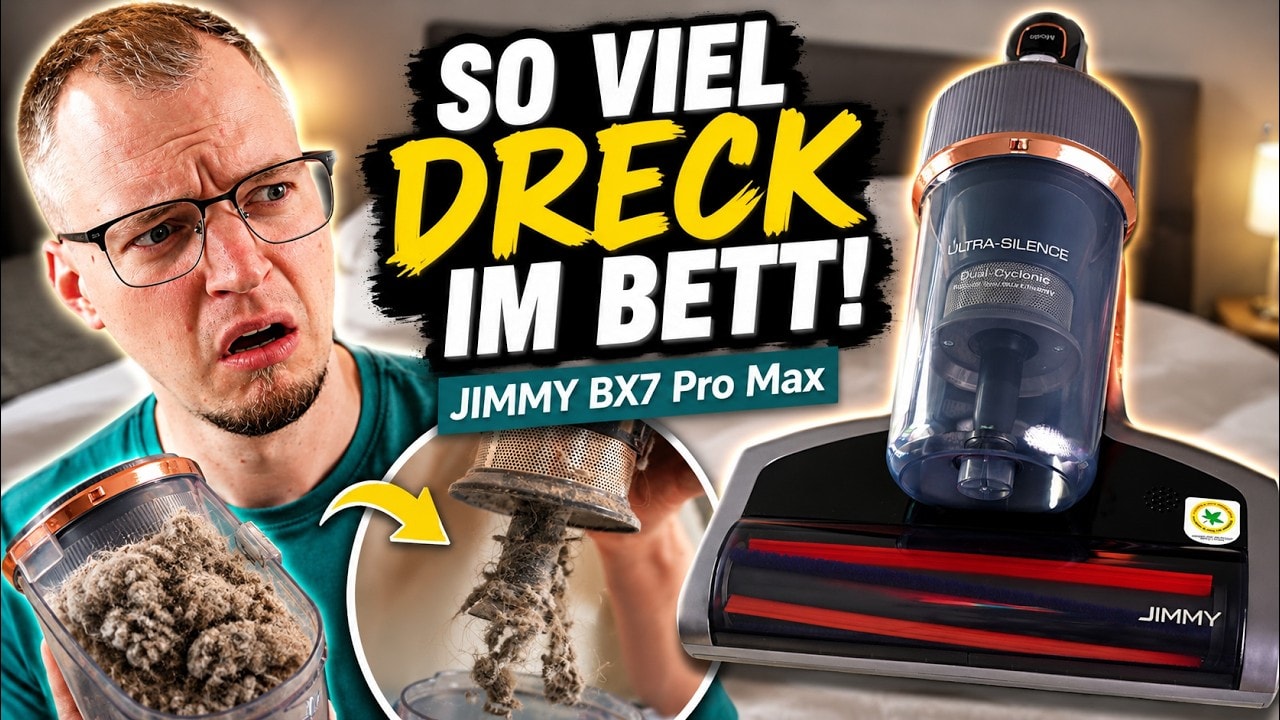 JIMMY BX7 Pro Max Test: Matratzen & Polster mit Klopfen, Heißluft und UV-C