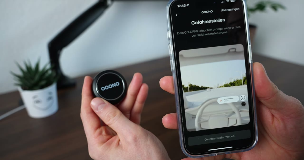 Gefahrenstellen-Ansicht in der OOONO App