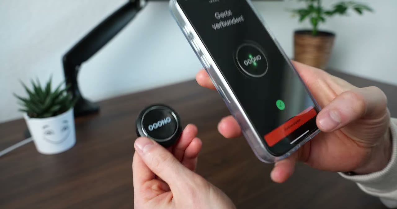 OOONO App zeigt das verbundene Gerät