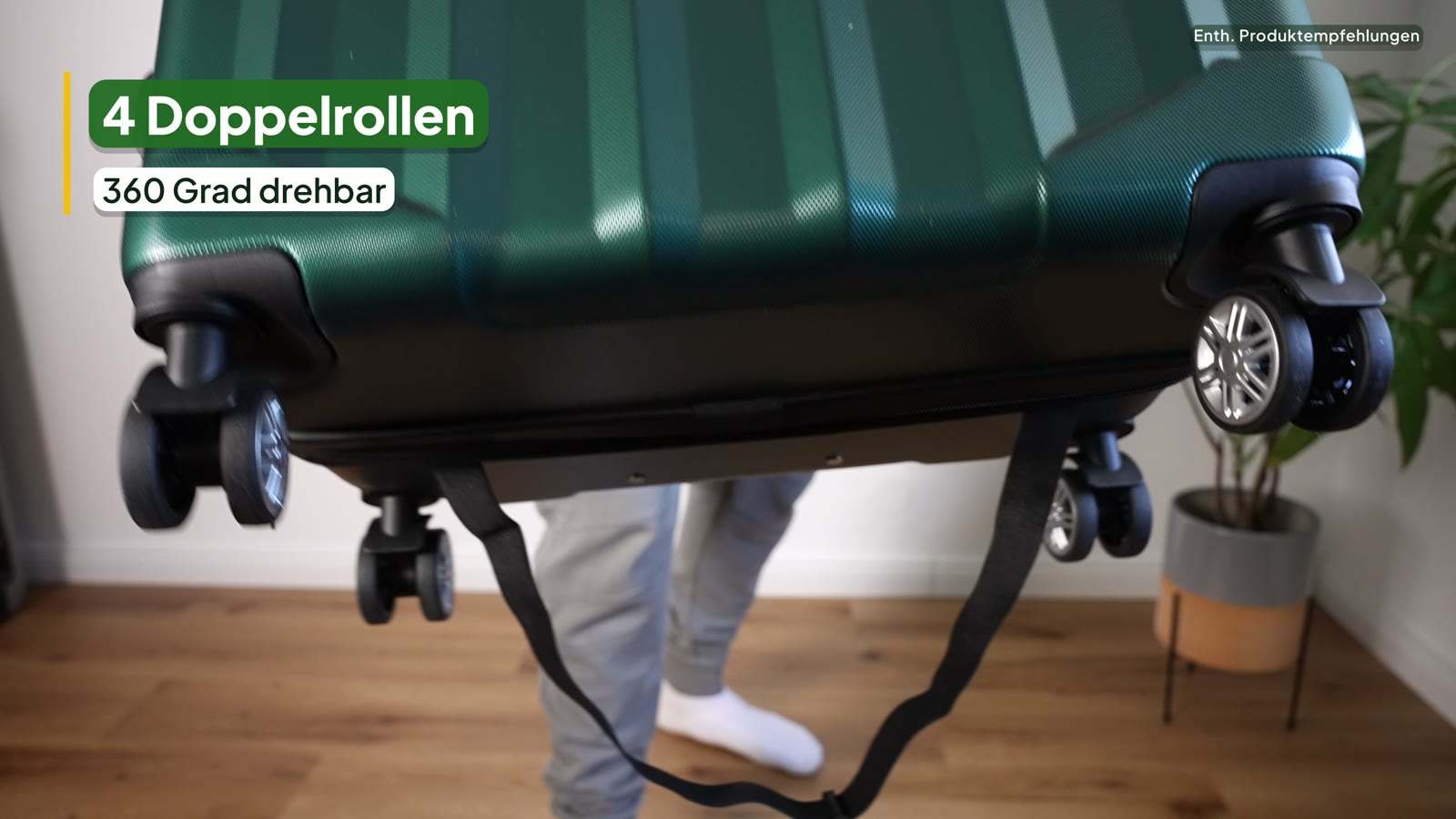 Vier Doppelrollen am Boden des BEIBYE Koffers 2080 XL