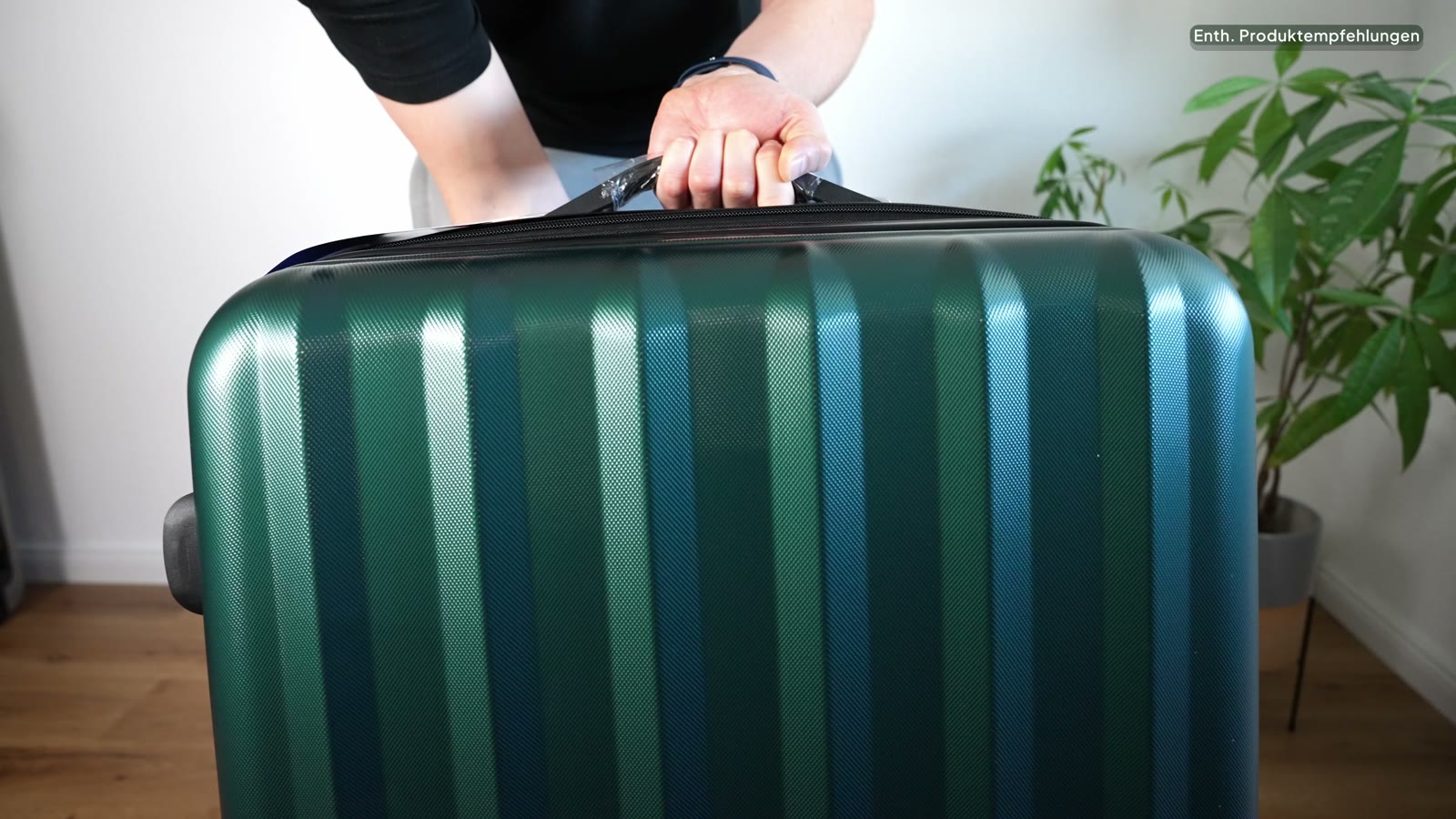 Tragegriff oben am grünen BEIBYE Koffer 2080 XL