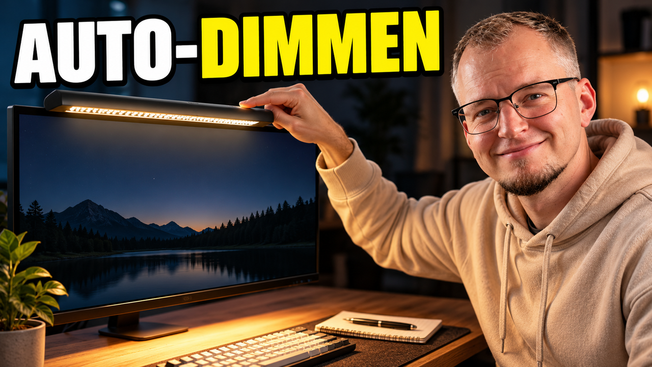 BenQ ScreenBar: Titelbild des Videos (KI-generiert)