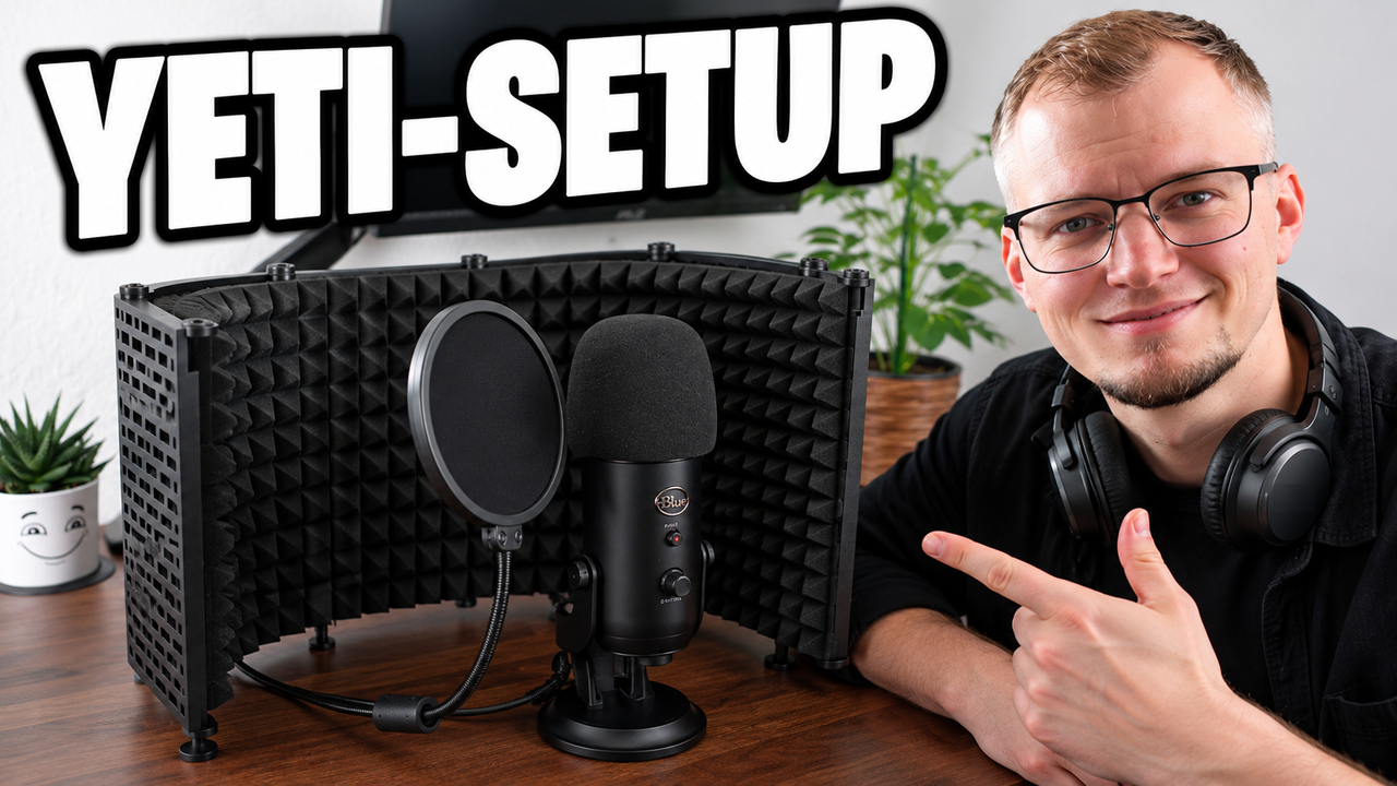 Blue Yeti Mikrofon-Setup: Titelbild des Videos (KI-generiert)