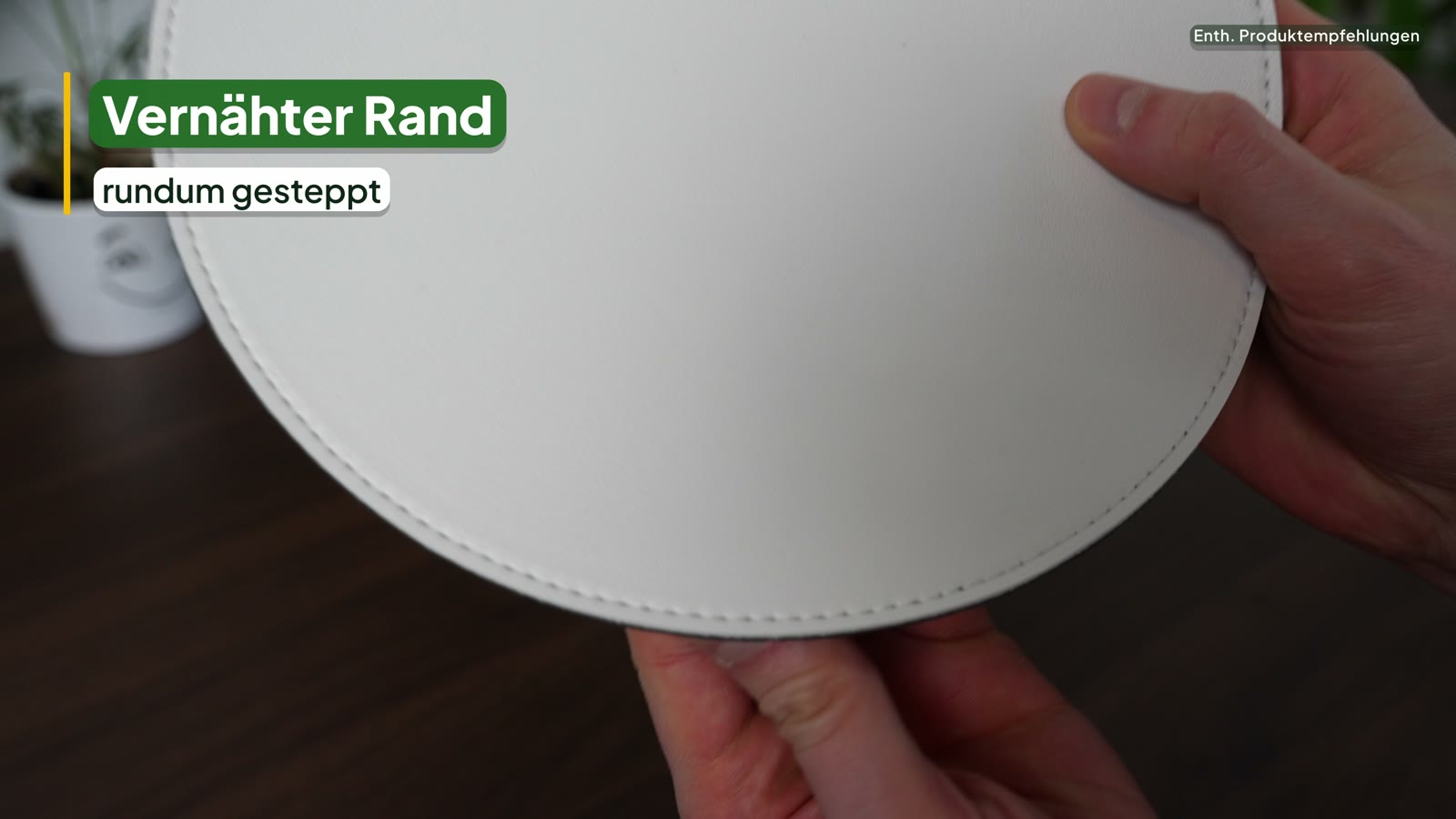 Vernähter Rand des ProElife Mauspads in Nahaufnahme