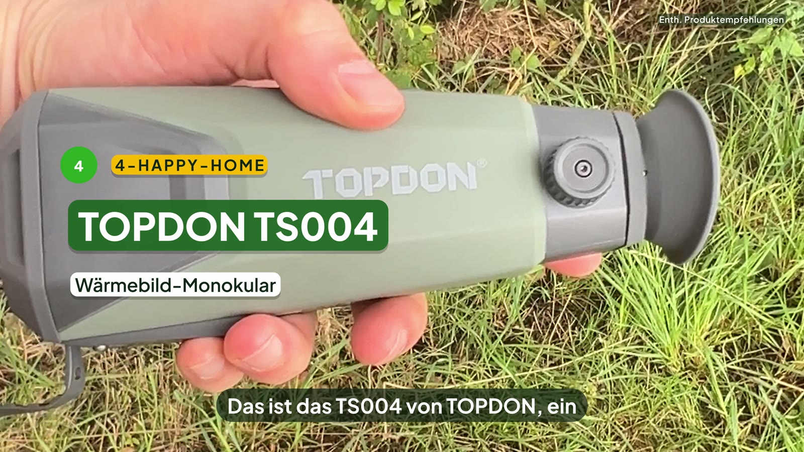 TOPDON TS004 Wärmebild-Monokular in der Hand mit TOPDON-Schriftzug
