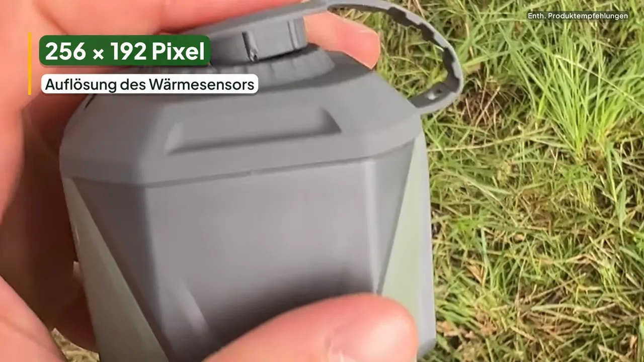 Wärmebild einer hell leuchtenden Feuerschale mit einer kleineren warmen Fläche darunter